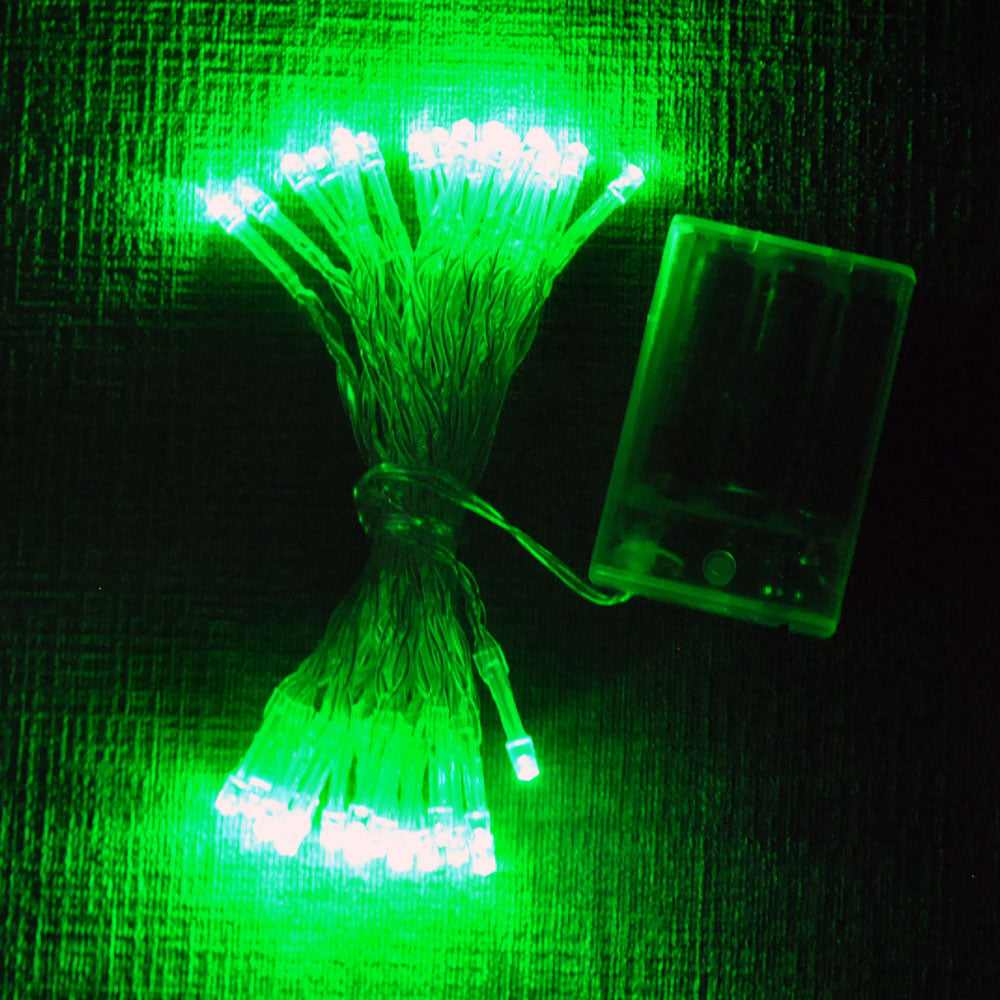 Battery Powered 20LED/40LED Static ON Green Fairy Lights